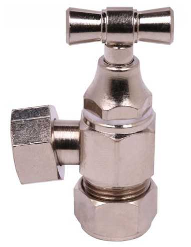 robinet d'equerre conique chromé